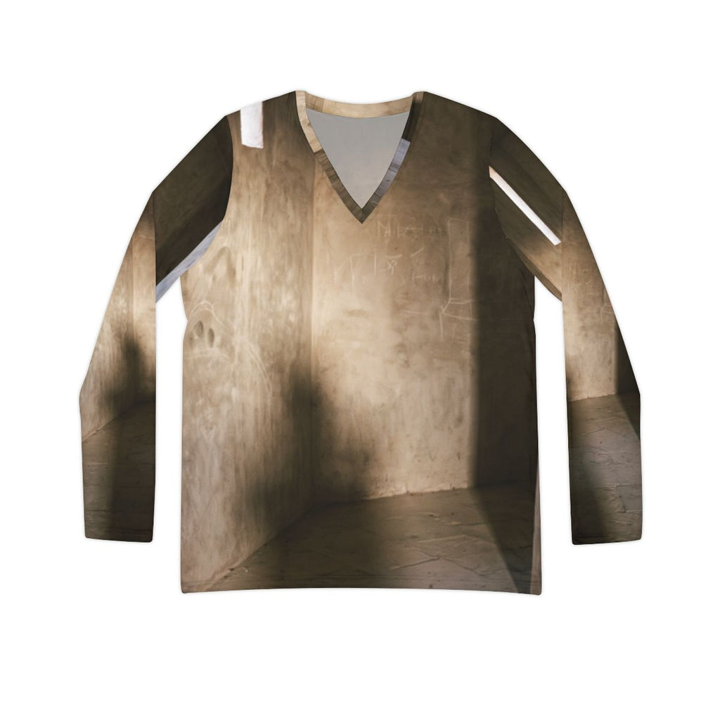 Women's Long Sleeve V-neck Shirt - Shadows of the Citadel......