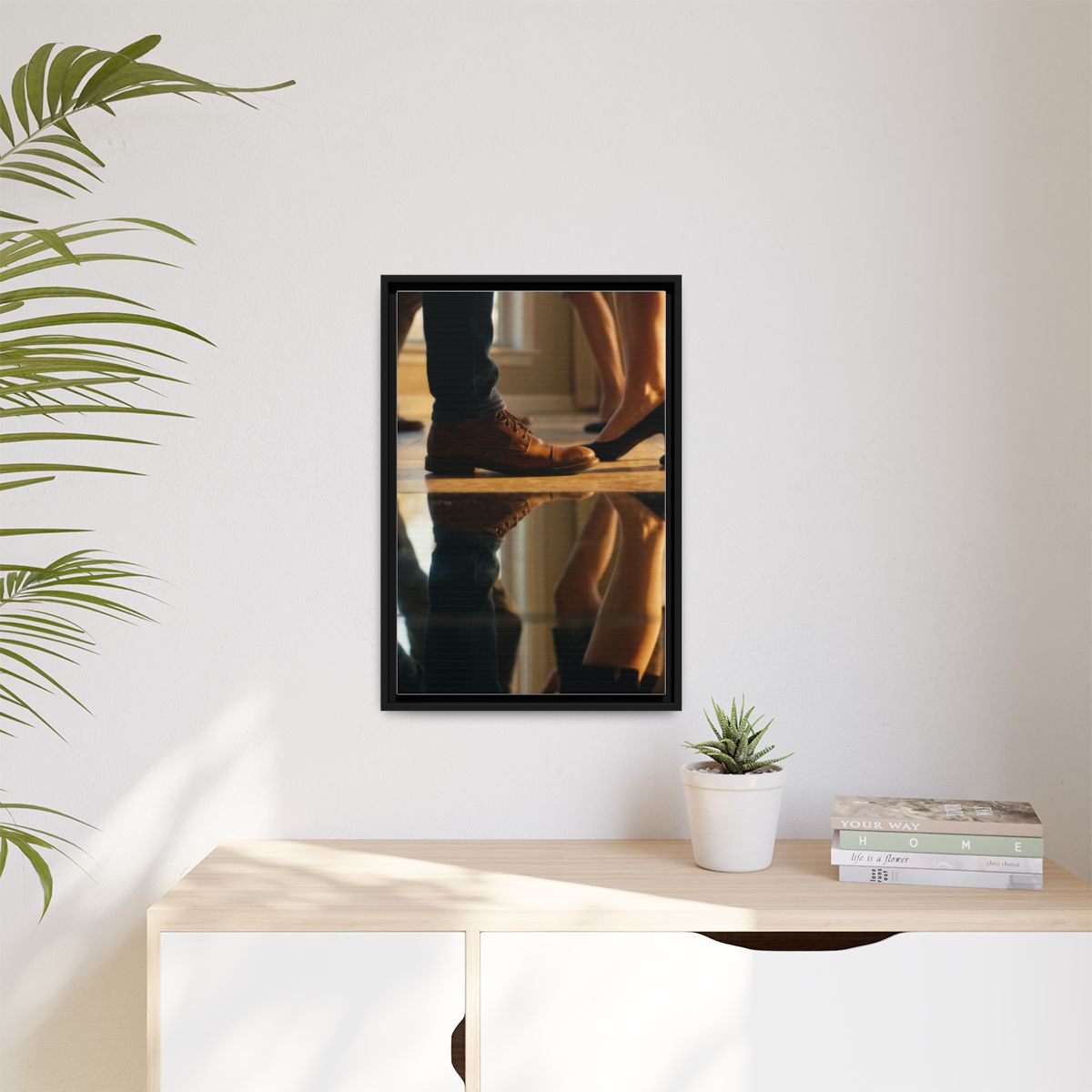 Matte Canvas, Framed - Golden Hour Reflections Cinematic Art...
