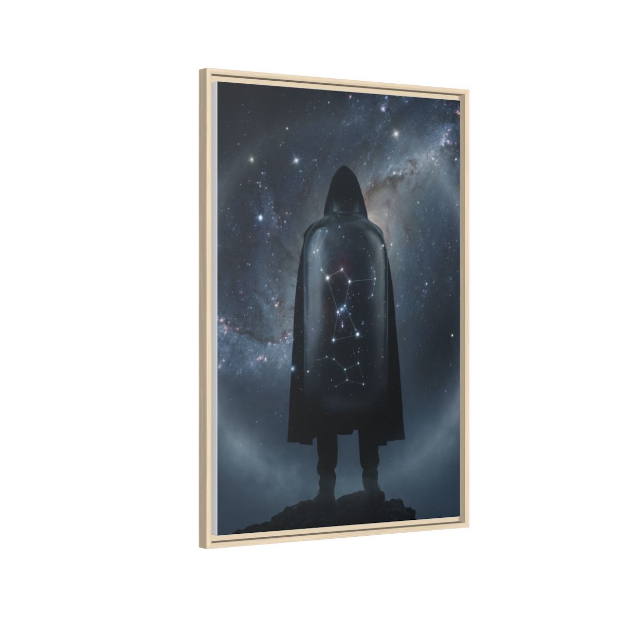 Framed Matte Canvas - Cosmic Sentinel — Natural / 1.25" (8×10, 9×12, 11×14, 12×16, 10×20, 12×18, 16×20, 16×24, 12×36, 18×24, 20×24, 16×32, 20×30, 24×30, 16×48, 24×32, 24×36, 24×48, 20×60, 30×40, 32×48, 30×60 & 40×60)