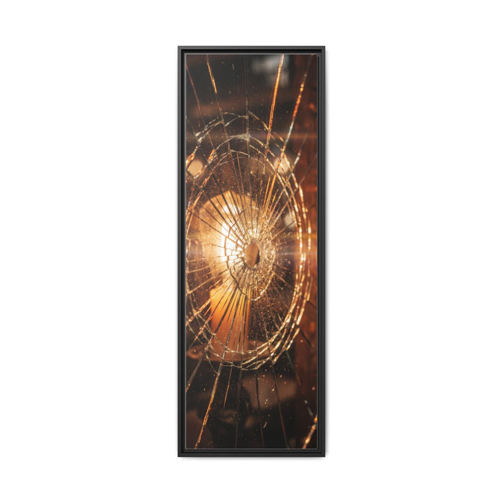 Framed Matte Canvas - Shattered Glass — Black / 1.25"