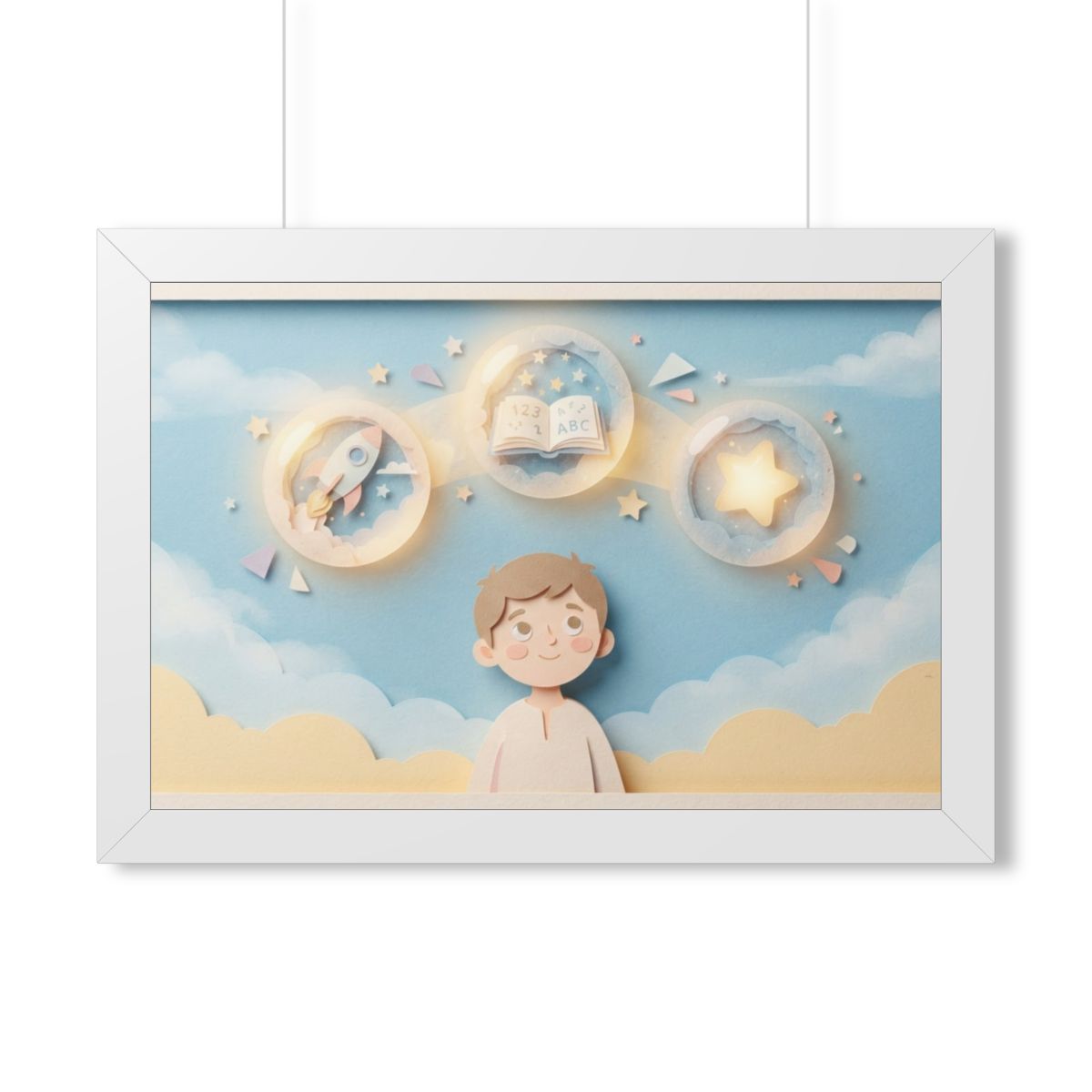 Framed Horizontal Poster - Sky Wonder — White (14×11, 16×12...