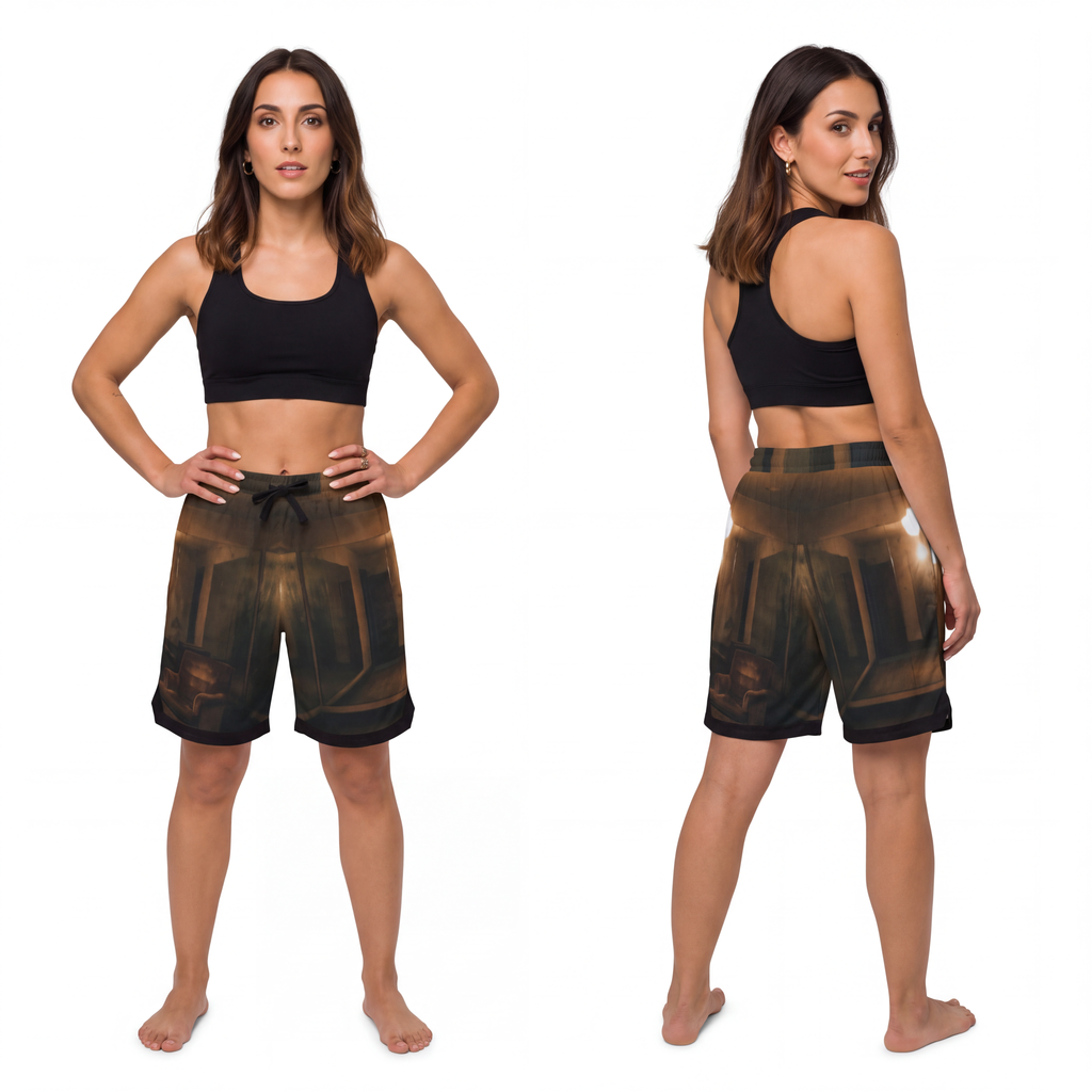 Basketball Rib Shorts - Liminal Shadow Chamber | Echovira...