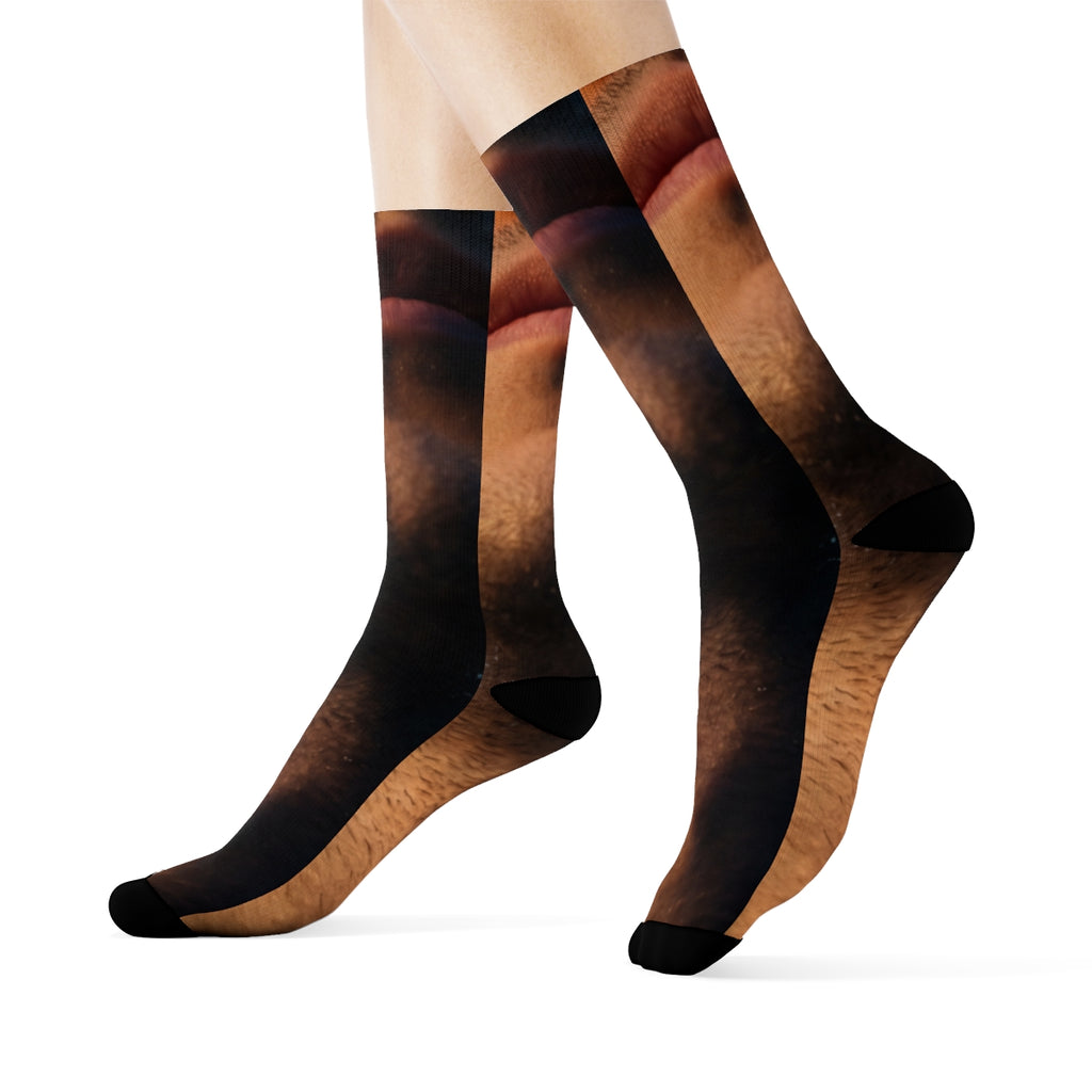 Crew Socks - Neon Noir Step