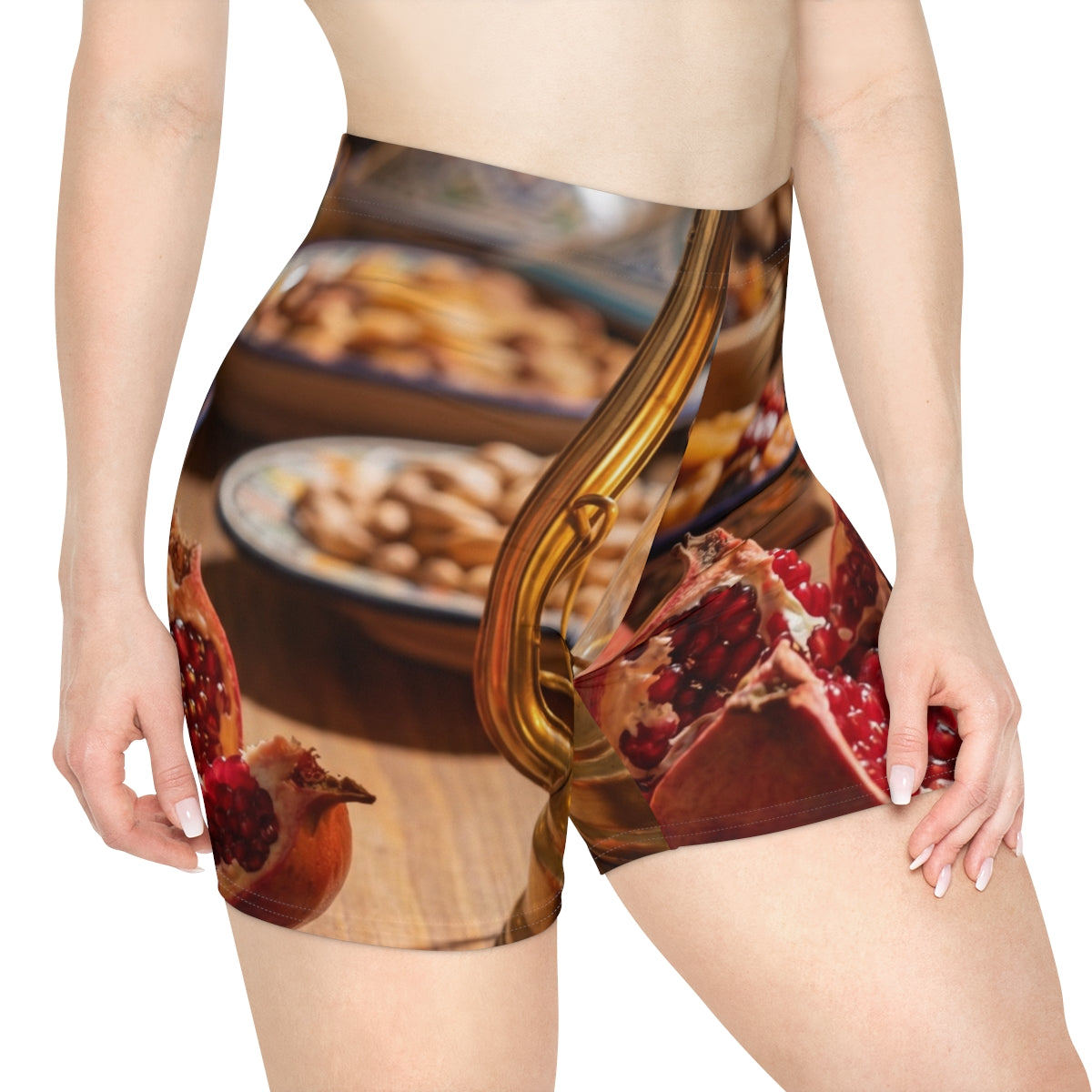Women's Biker Shorts - Amber Feast | Echovira Gallery