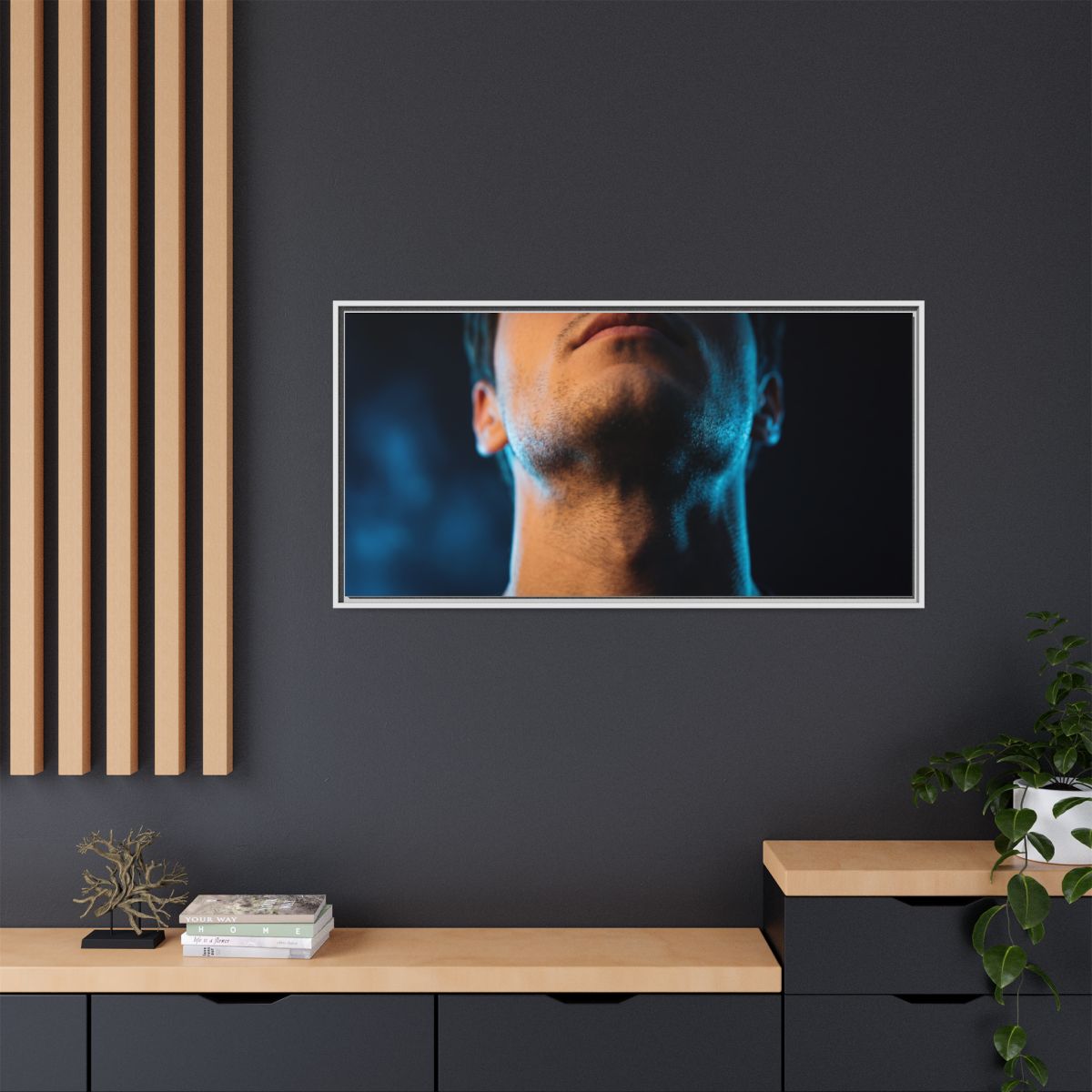 Framed Matte Canvas - Neon Pulse Core — White / 1.25"