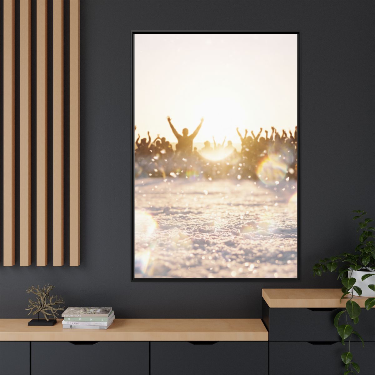 Portrait Framed Matte Canvas Golden Celebration