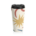 Stainless Steel Travel Mug - Folk Art Fire Brigade Vintage...