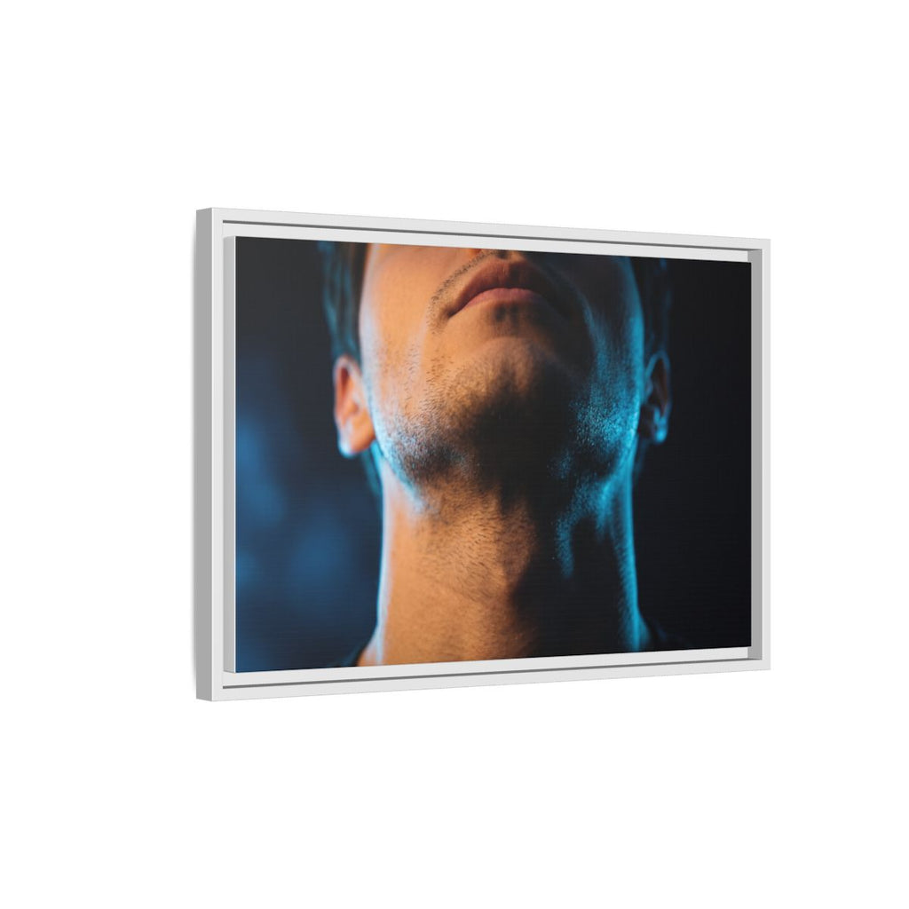 Framed Matte Canvas - Neon Pulse Core — White / 1.25"