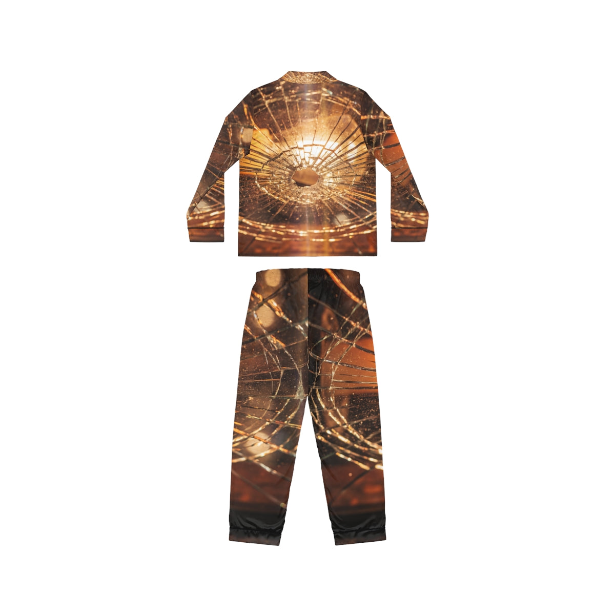Women's Satin Pajamas - Fractured Glow | Echovira Gallery