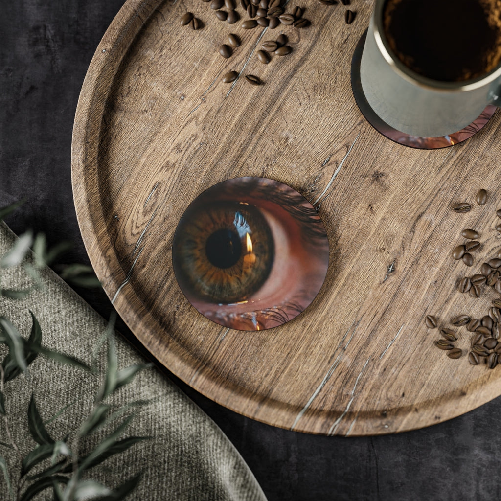 Coasters - Amber Iris Reflection Fine Art Print (1 & 4 pcs)...
