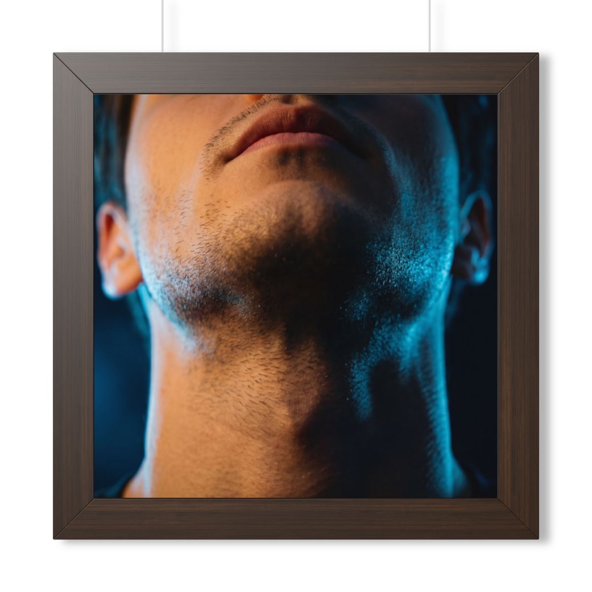 Framed Horizontal Poster - Neon Horizon Portrait — Walnut......
