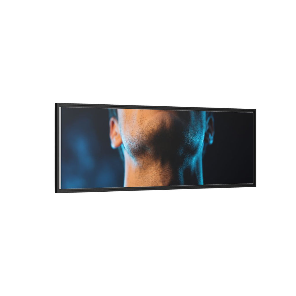 Framed Matte Canvas - Neon Pulse Core — Black / 1.25"