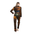 Women's Satin Pajamas - Shadowed Alleyway Mystery Art Print...