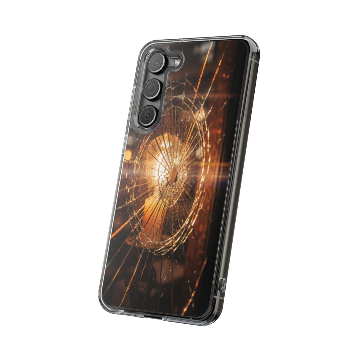 Clear Impact-Resistant Case - Fractured Glow
