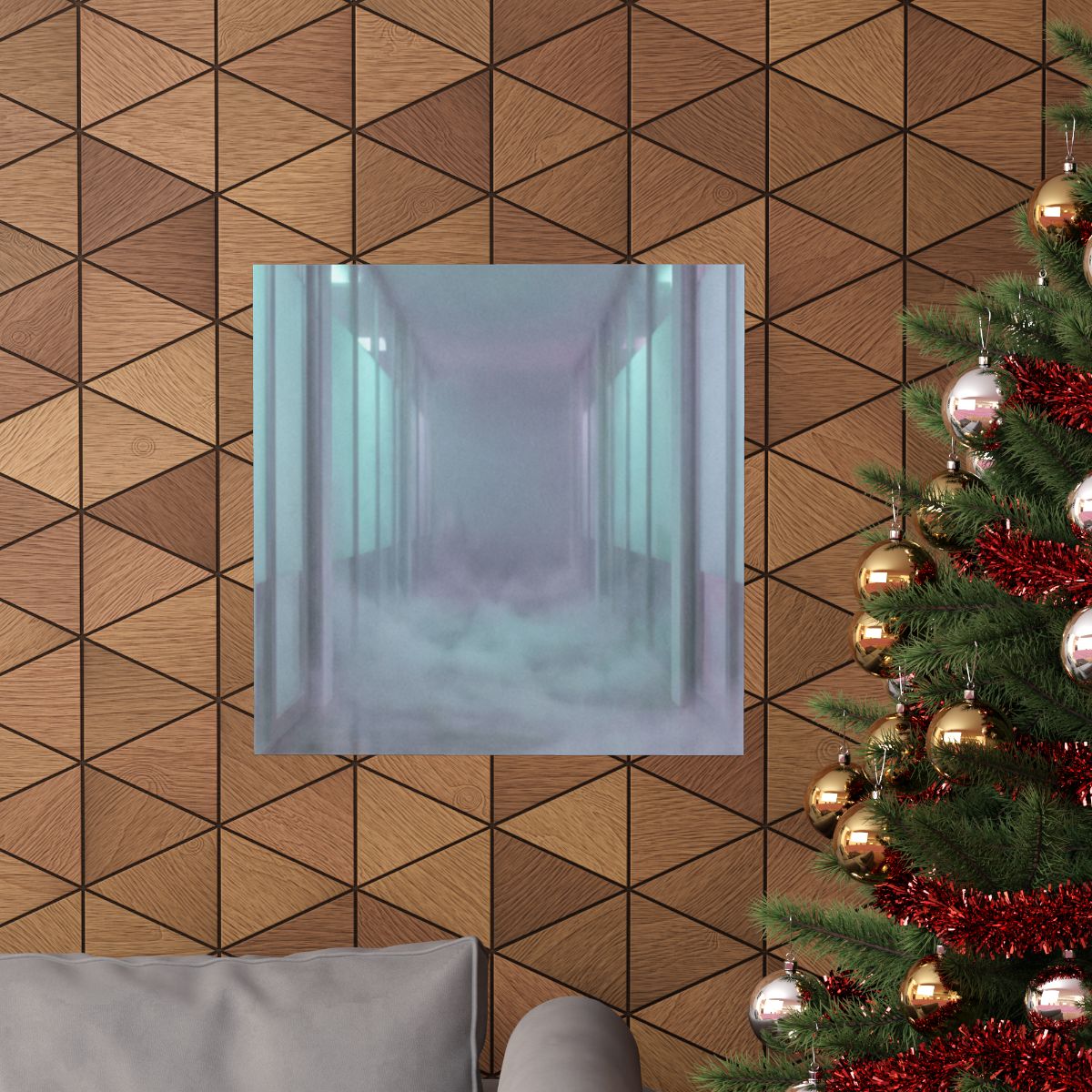 Matte Horizontal Posters - Liminal Corridor Fog Art Print......