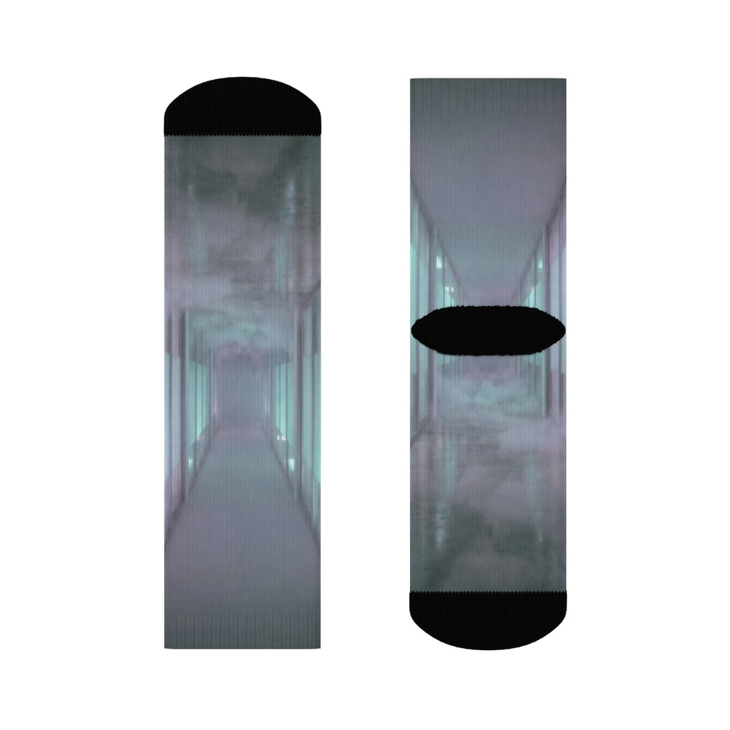 Crew Socks - Liminal Corridor Fog Art Print | Echovira...