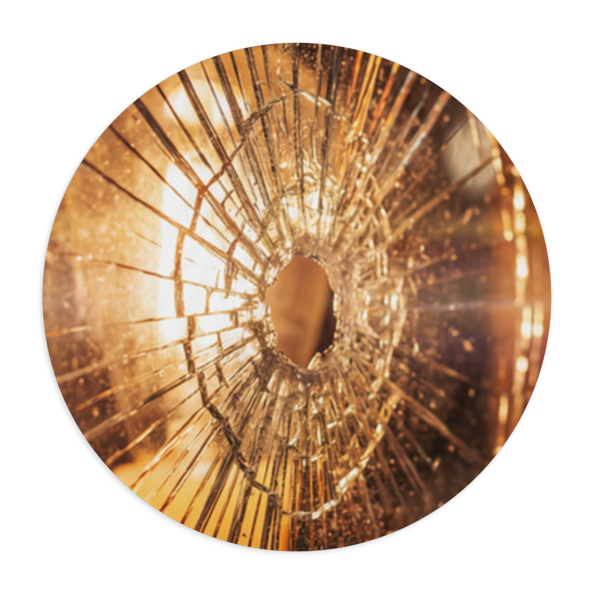 Mouse Pad - Fractured Warmth Glass Art | Echovira Gallery