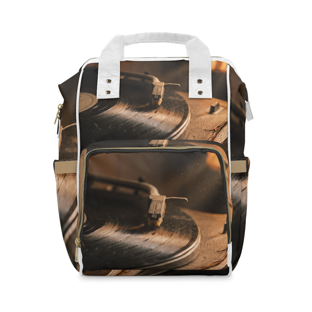 Vintage Turntable Art Diaper Backpack