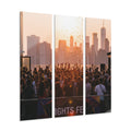 Acrylic Triptych Prints - Sunset Skyline | Echovira Gallery