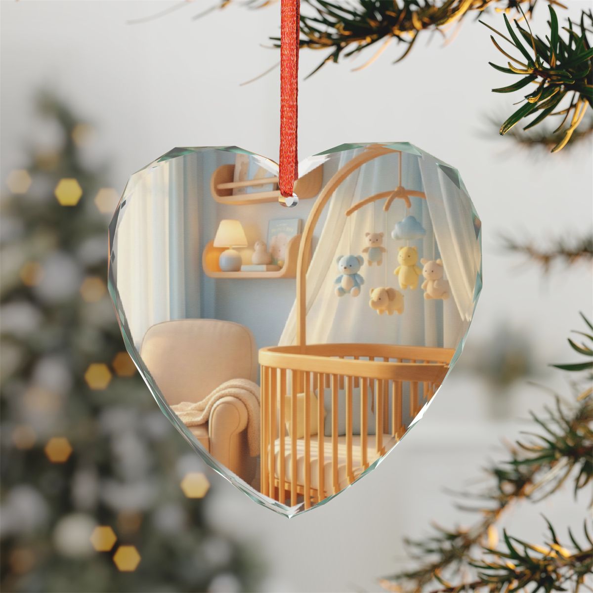 Tranquil Crystal Glass Ornament - Light