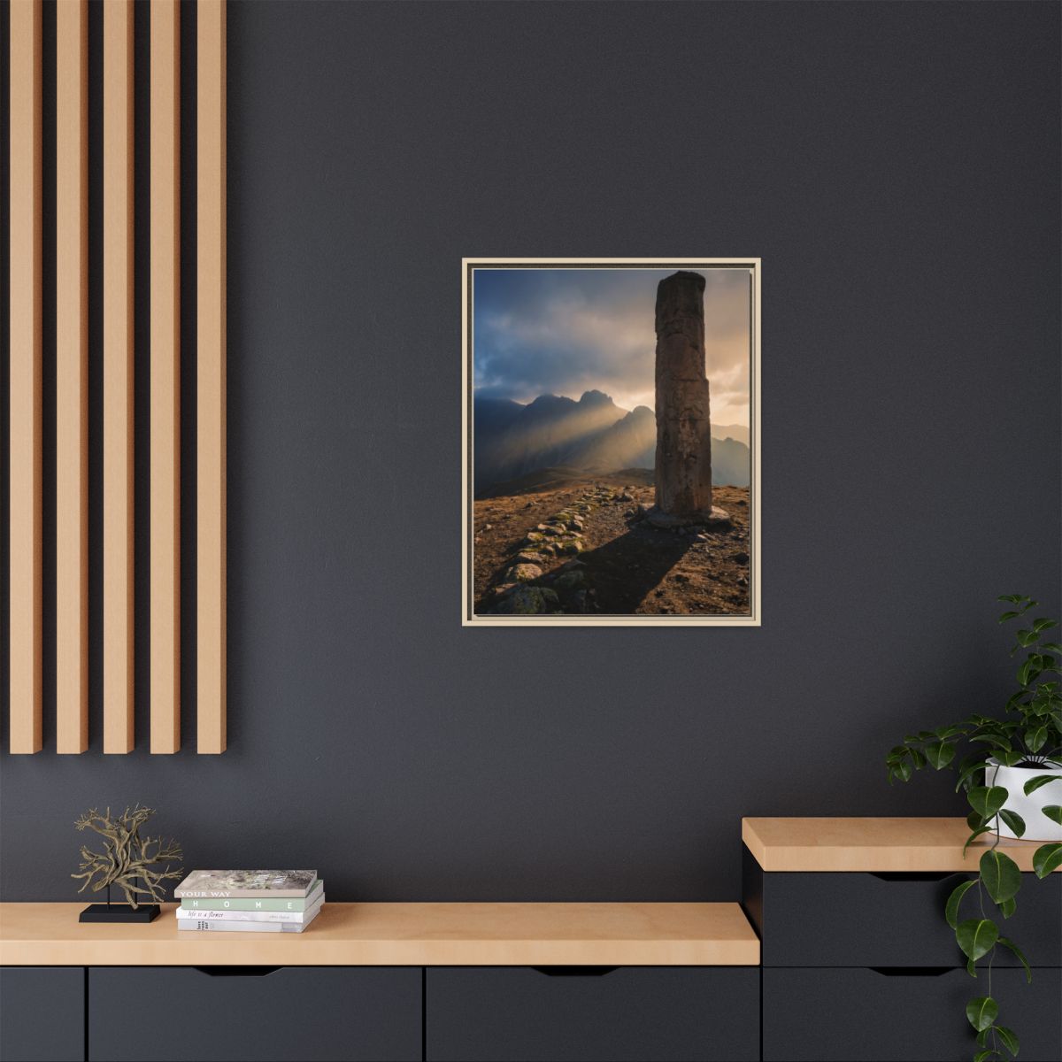 Framed Matte Canvas - Sun Peak