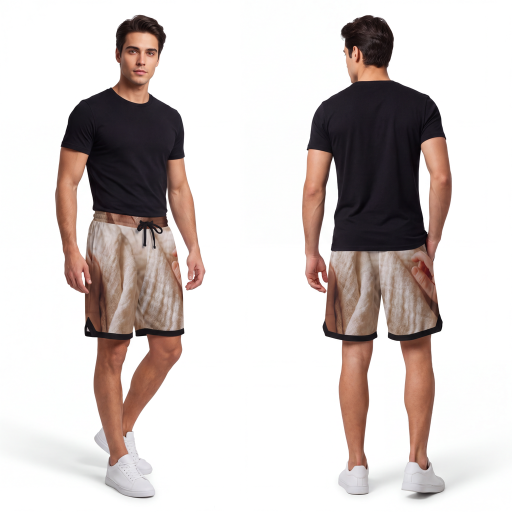 Men's Basketball Rib Shorts - Cozy Cream | Echovira Gallery