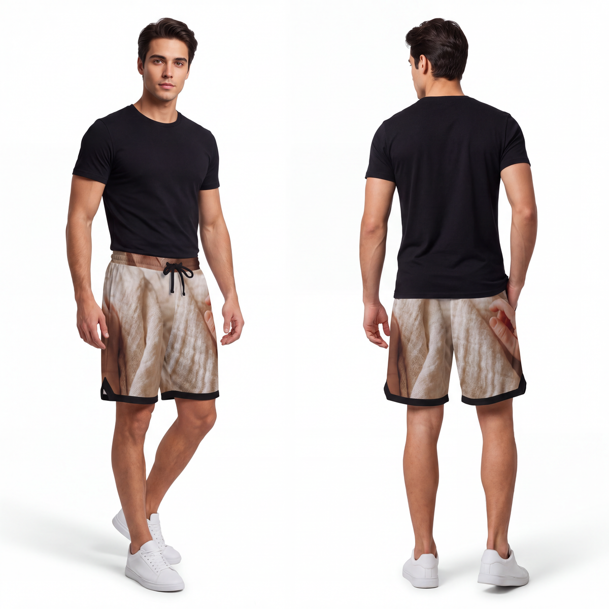 Men's Basketball Rib Shorts - Cozy Cream | Echovira Gallery