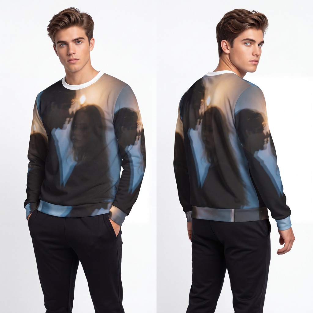 Midnight Shadow Men's Sweatshirt - Aesthetic Loungewear |...