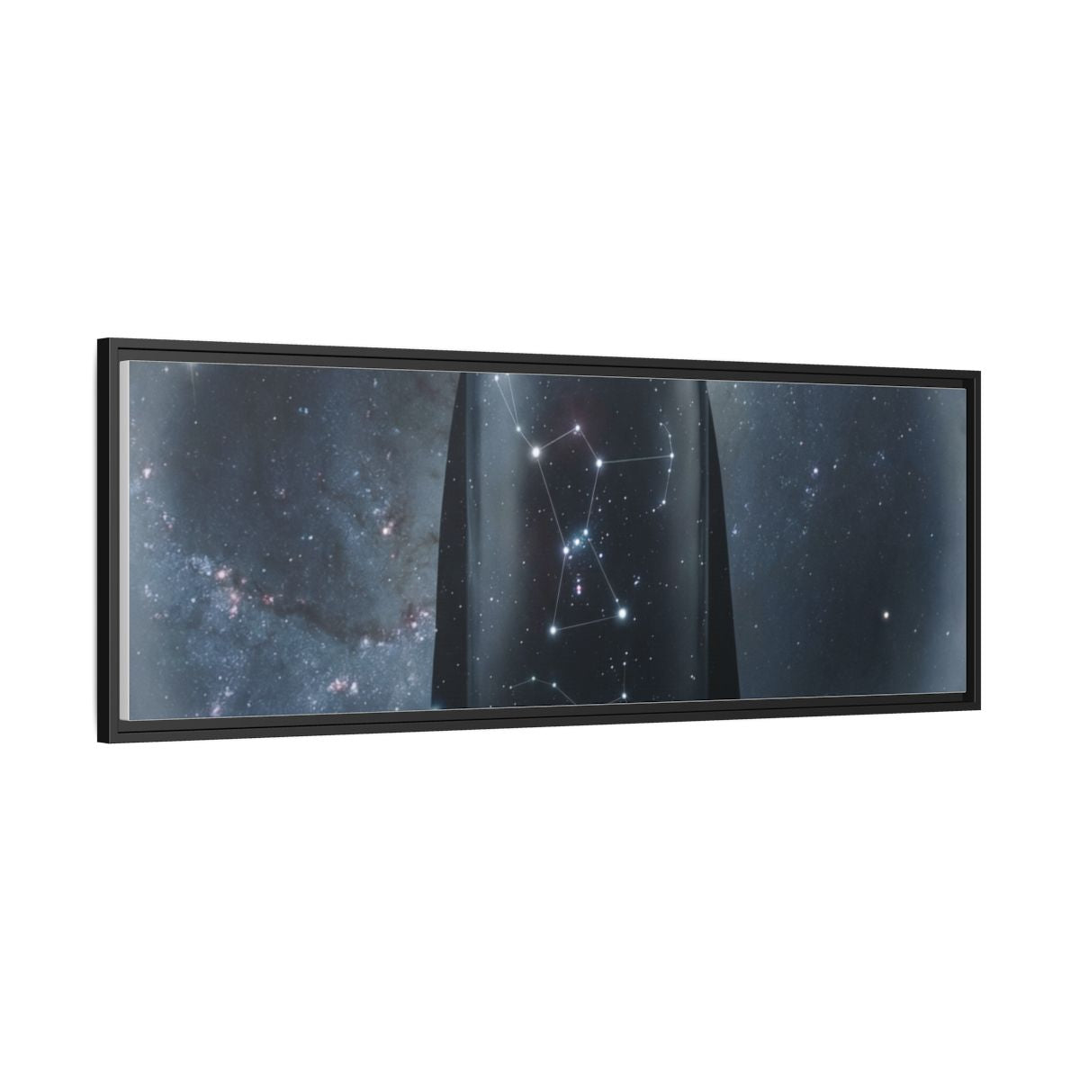 Framed Matte Canvas - Cosmic Sentinel — Black / 1.25" (10×8, 12×9, 14×11, 16×12, 20×10, 18×12, 20×16, 24×16, 24×18, 36×12, 24×20, 32×16, 30×20, 30×24, 32×24, 48×16, 36×24, 48×24, 40×30, 60×20, 48×32, 60×30 & 60×40)