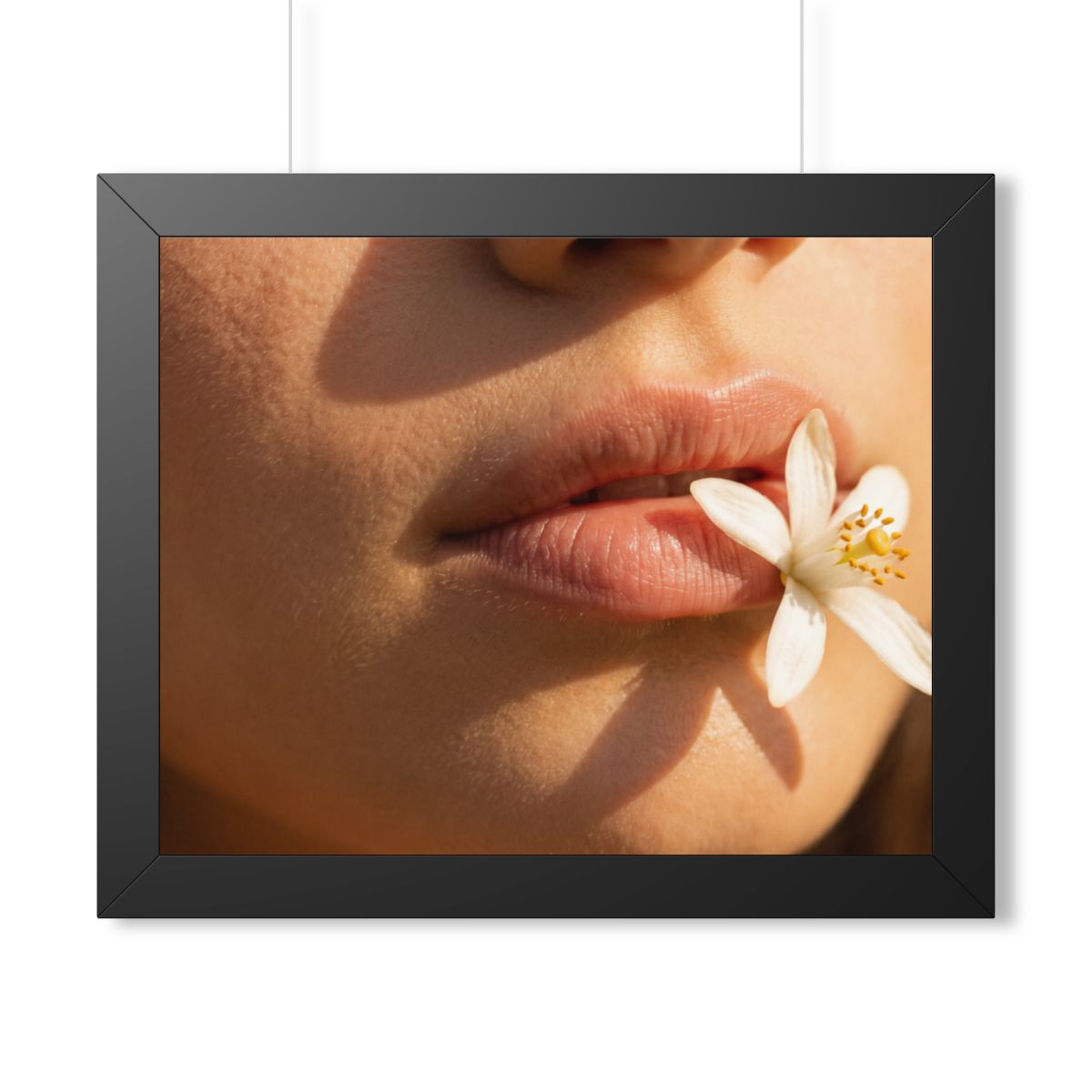 Framed Horizontal Poster - Golden Flora Panorama — Black......