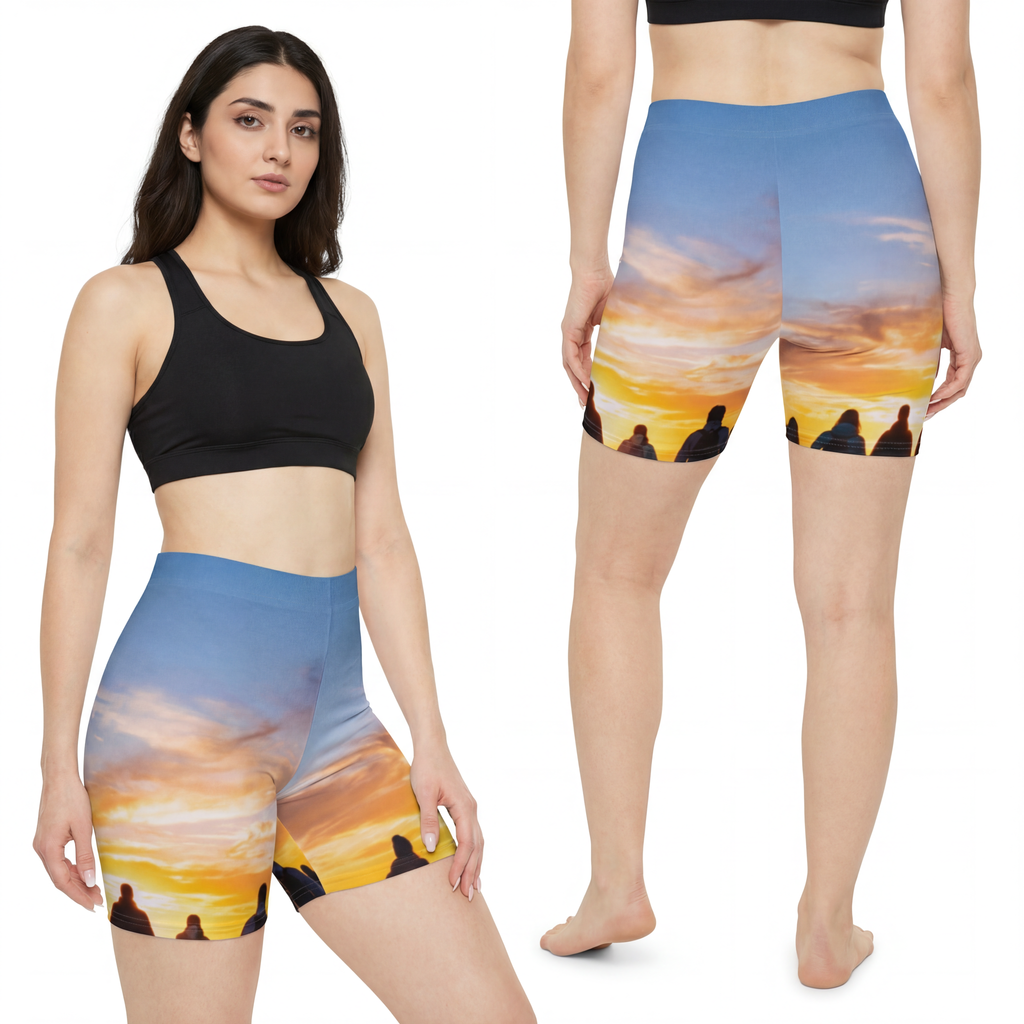 Women's Biker Shorts - Sunrise Journey