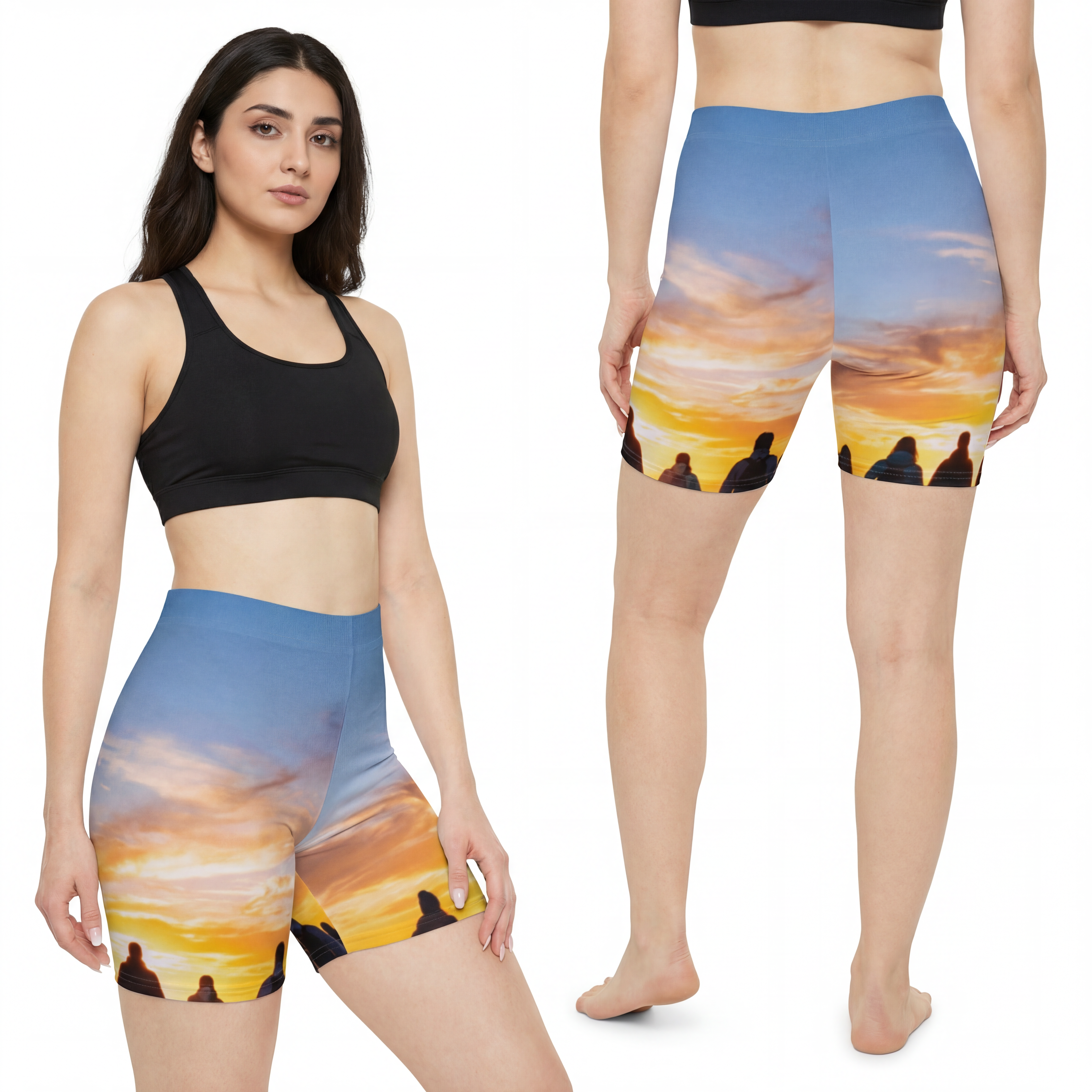 Women's Biker Shorts - Sunrise Journey