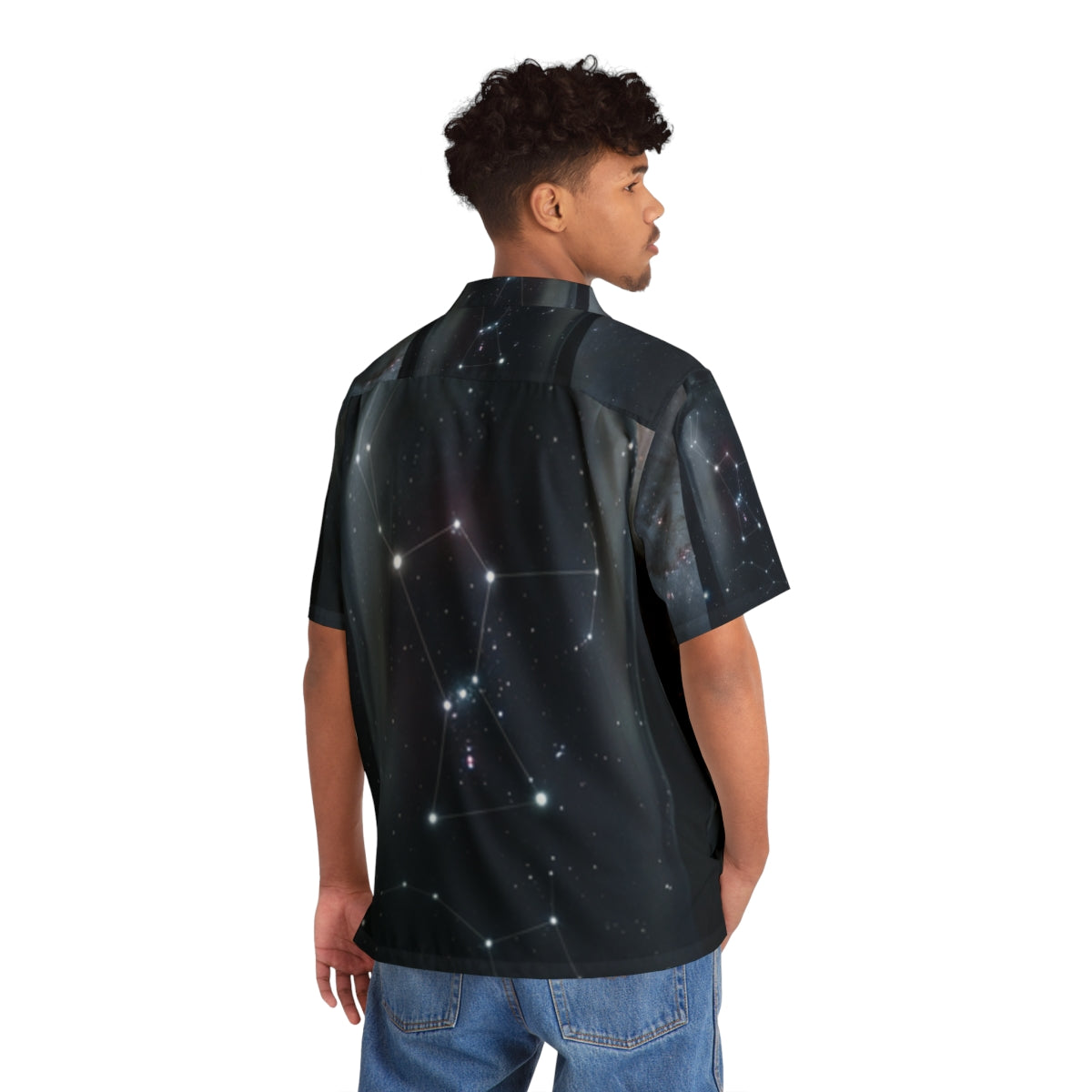 Men's Hawaiian Shirt - Cosmic Sentinel Orion Constellation...