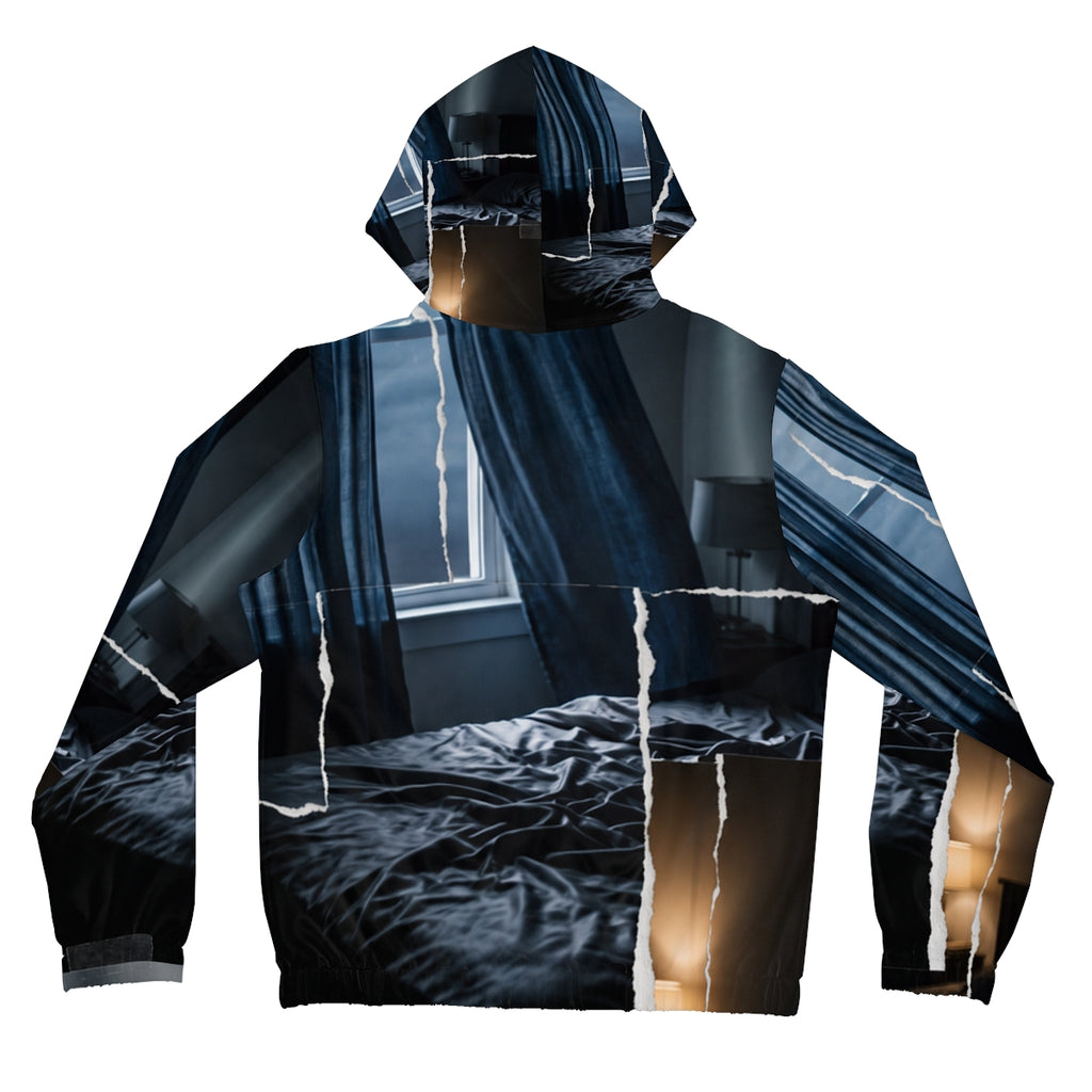 Women's Full-Zip Hoodie - Shadowed Sanctum Moody Bedroom......