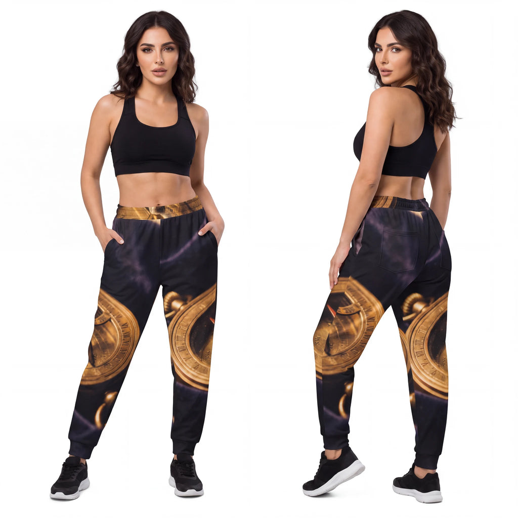 Women's Athletic Joggers Vintage Sundial Art