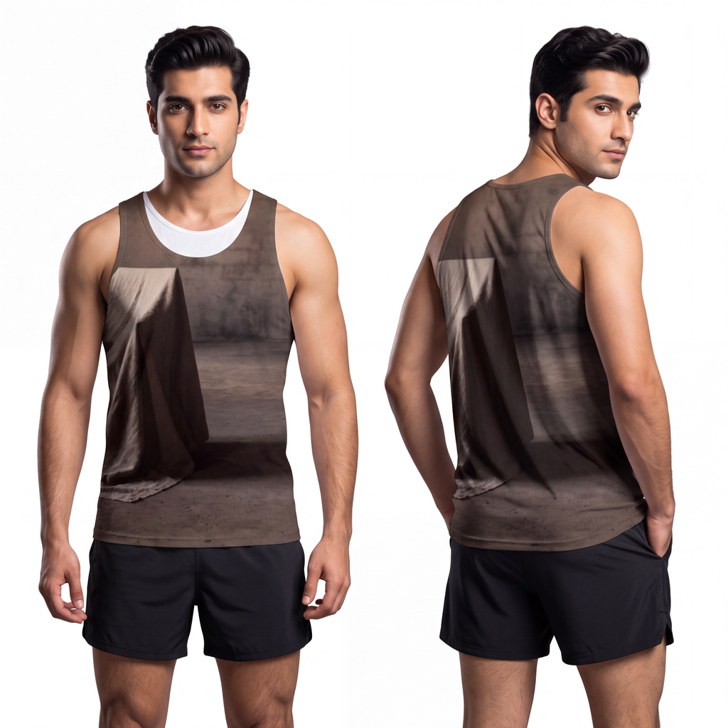 Men's Unisex Tank Top - Silent Chamber Shadowed Chair Art......