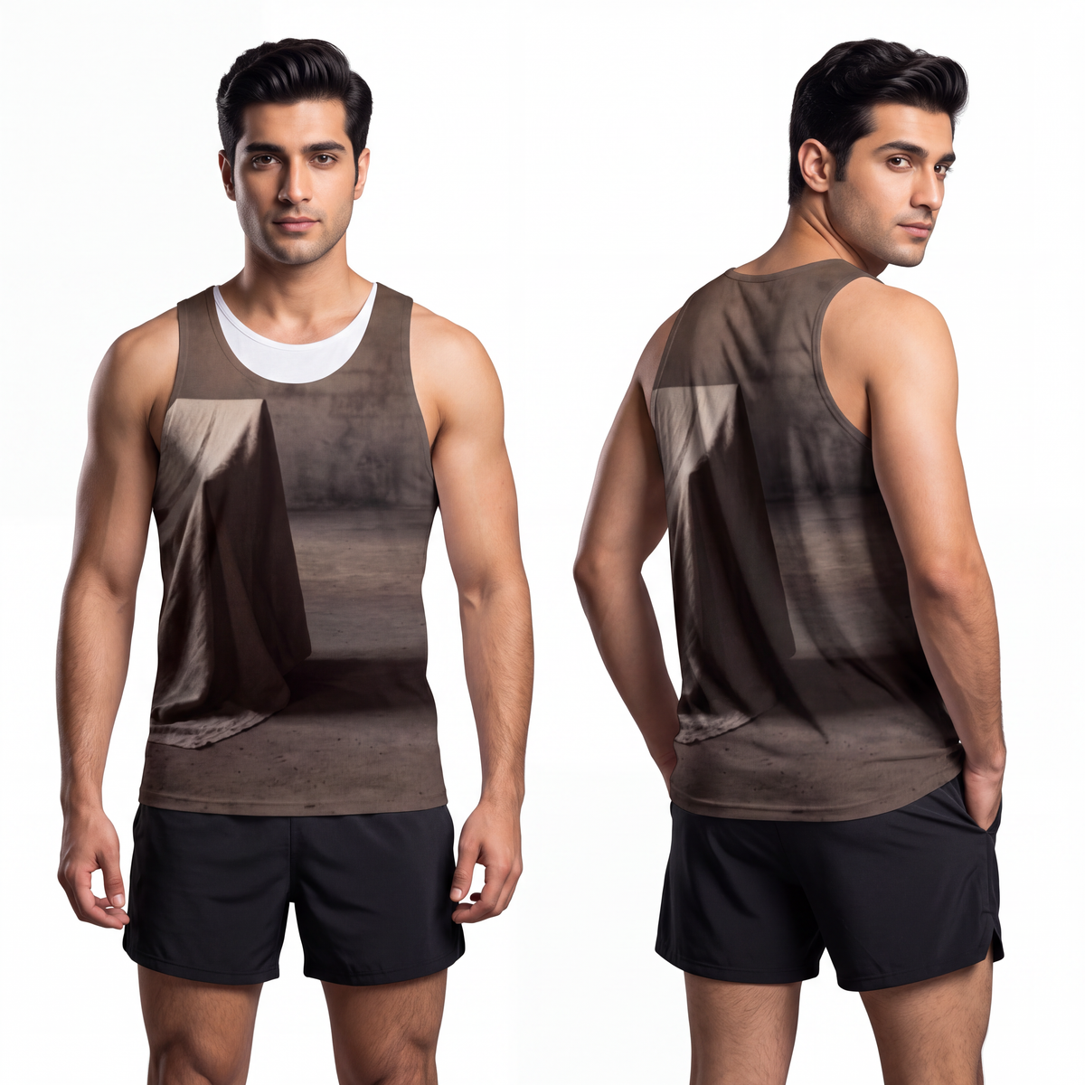 Men's Unisex Tank Top - Silent Chamber Shadowed Chair Art......
