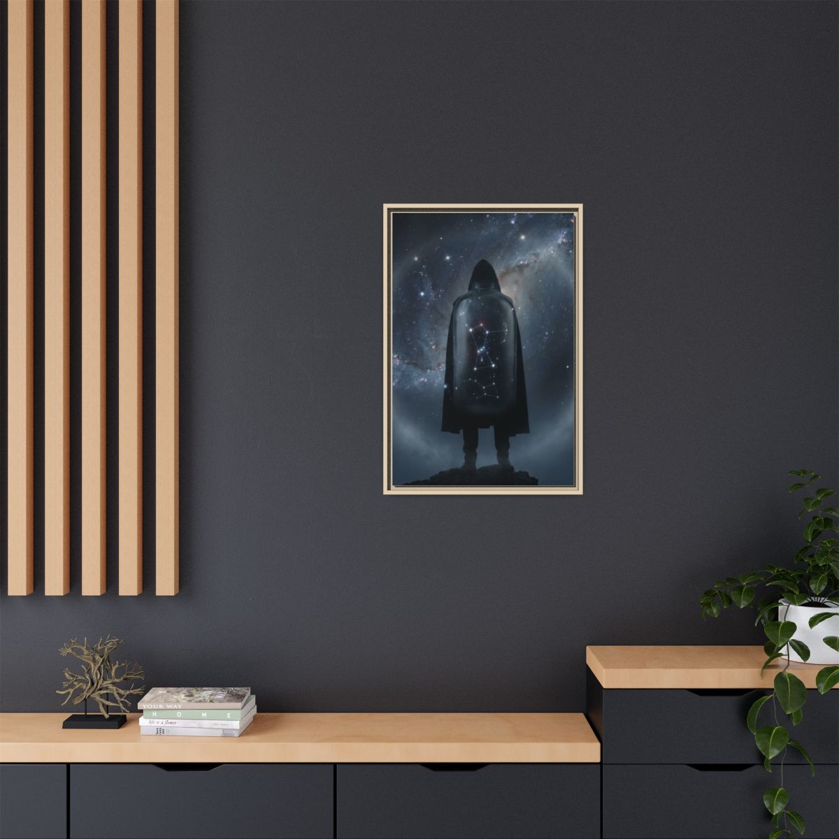 Framed Matte Canvas - Cosmic Sentinel — Natural / 1.25"... |...
