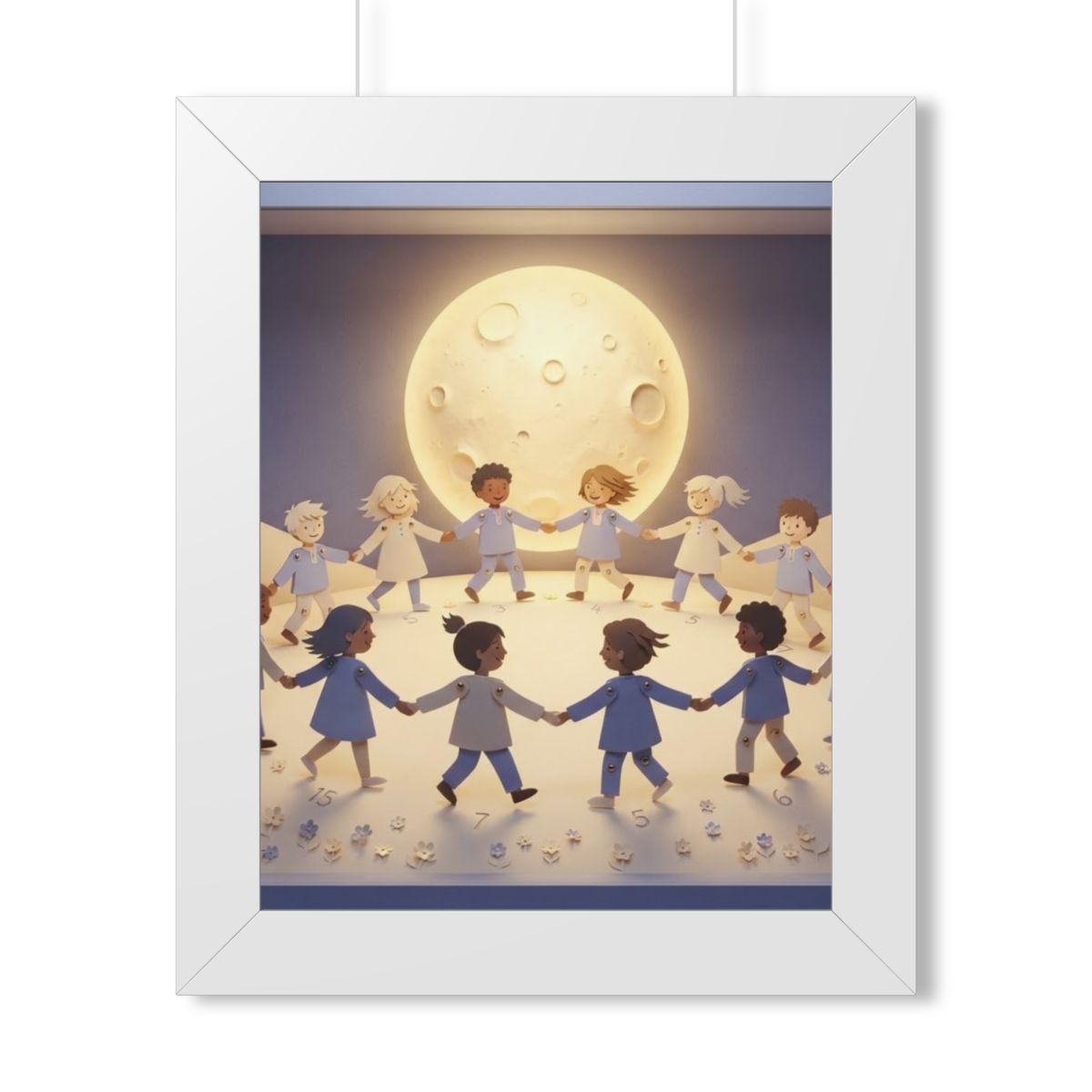 Framed Vertical Poster - Moonlit Lullaby — White (11×14... |...