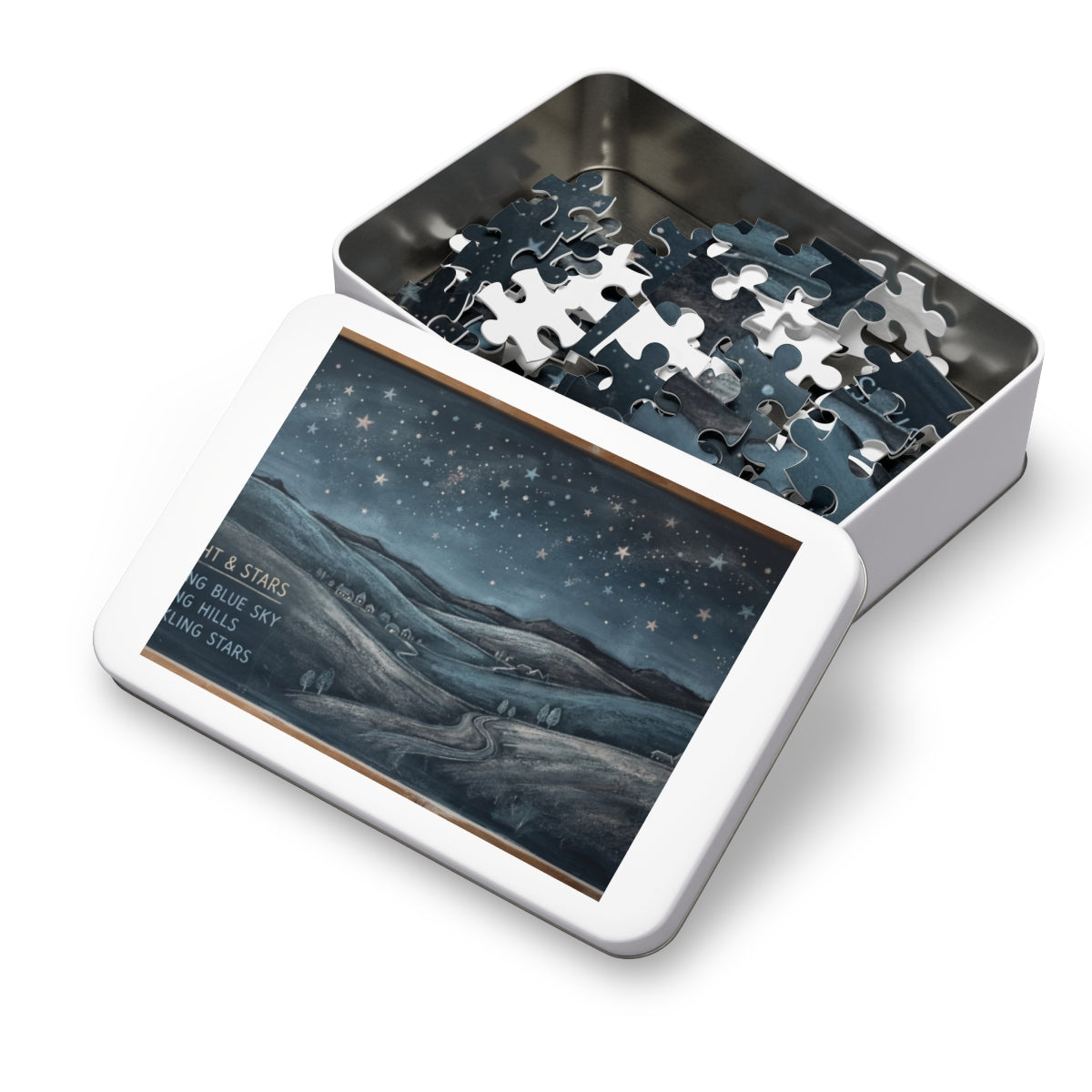 Jigsaw Puzzle with Tin - Twilight Hills Night (30, 110, 252...