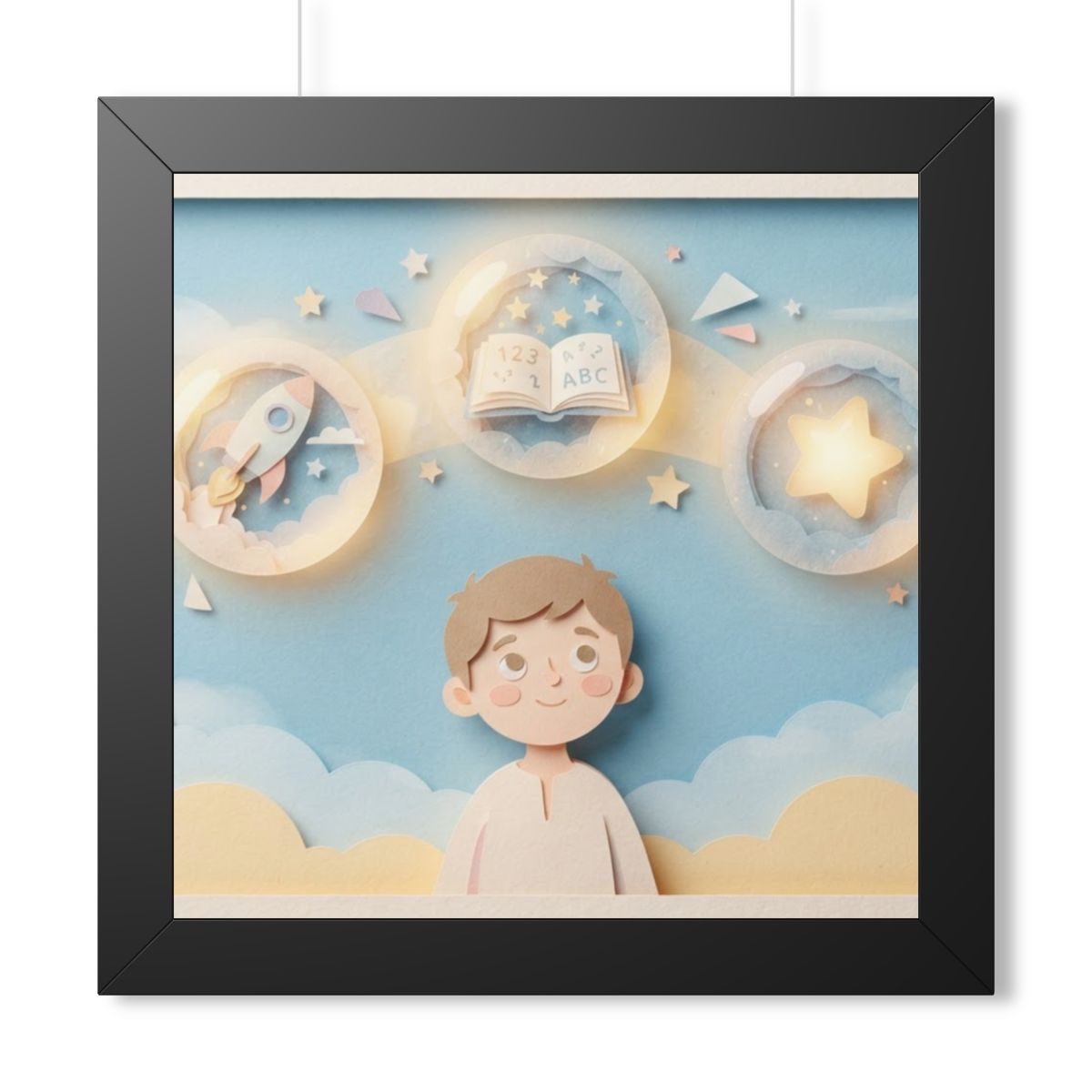 Framed Horizontal Poster - Sky Wonder — Black (14×11, 16×12...