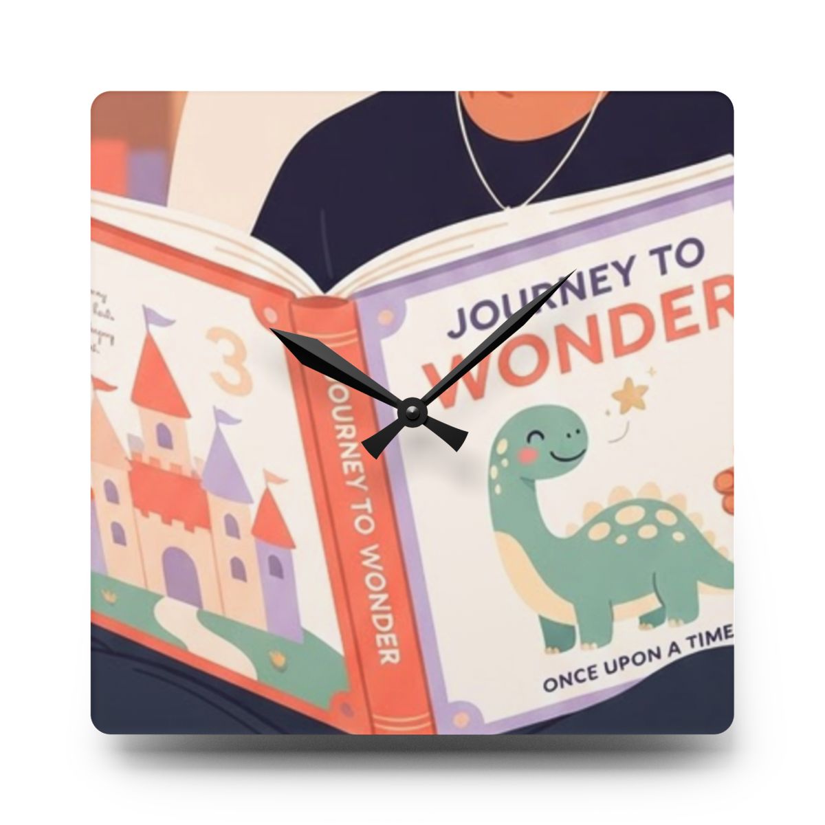 Acrylic Wall Clock - Storytime Journey to Wonder Art |...