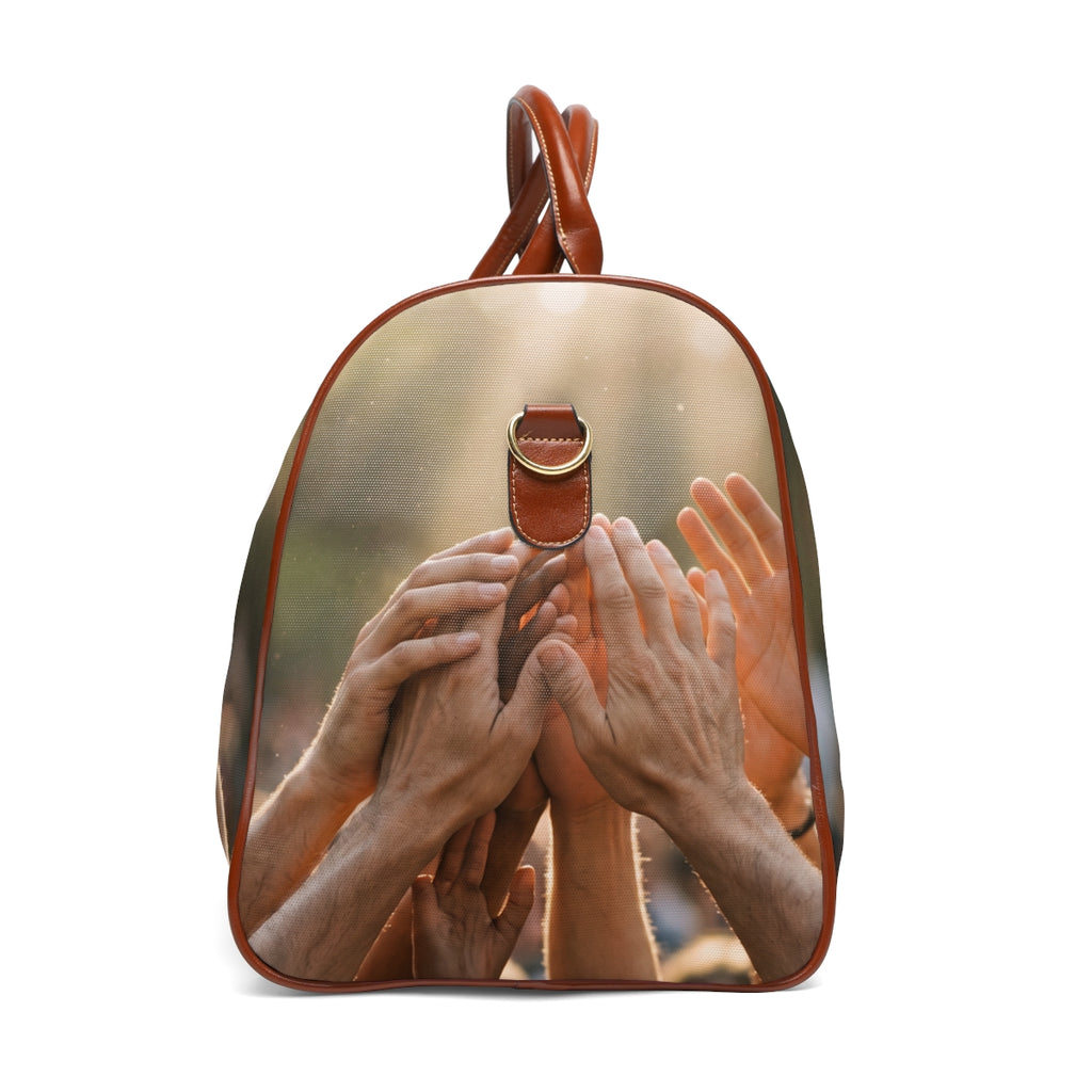 Waterproof Travel Bag - Golden Rays of Unity Wall Art |...