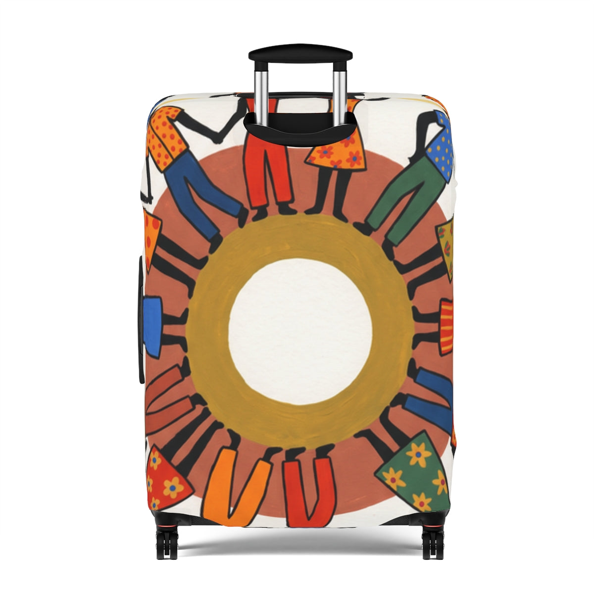 Luggage Cover - Unity Mandala Folk Art | Echovira Gallery