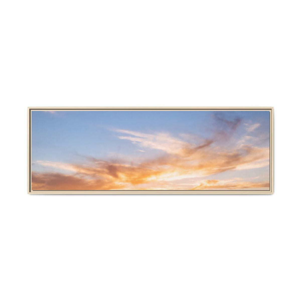 Framed Canvas - Sunset Silhouette — Natural / 1.25"