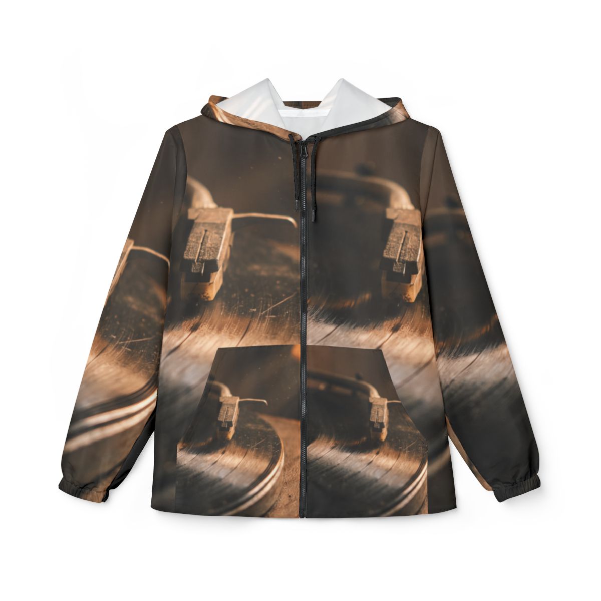 Vintage Turntable Vinyl Unisex Windbreaker Jacket