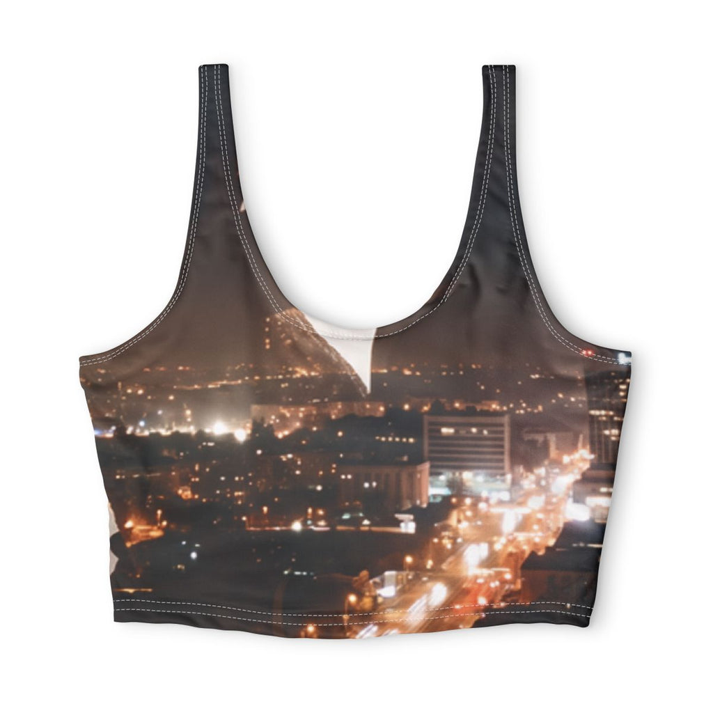 Sports Bra - Midnight City Romance | Echovira Gallery