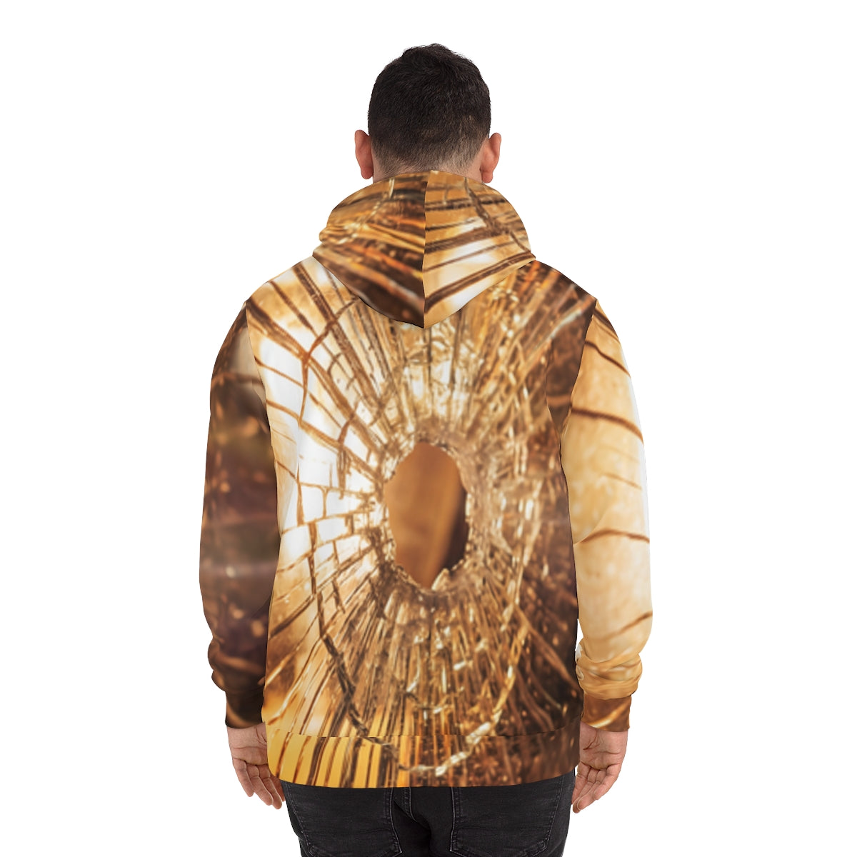 Fashion Hoodie - Shattered Light Cinematic Glass Art |...