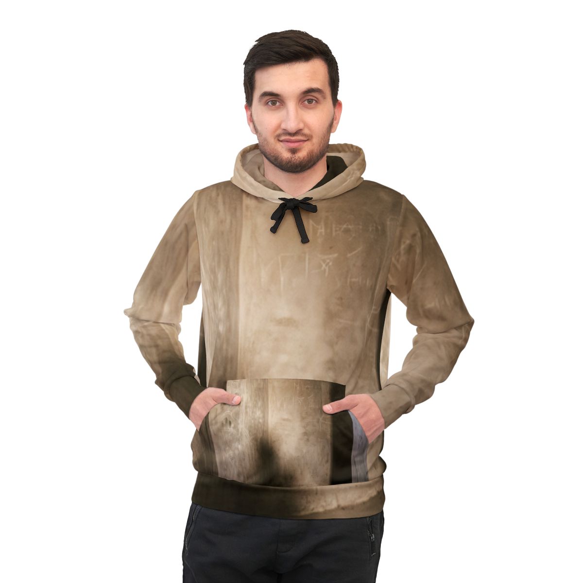 Men's Athletic Hoodie - Shadows of the Citadel moody... |...