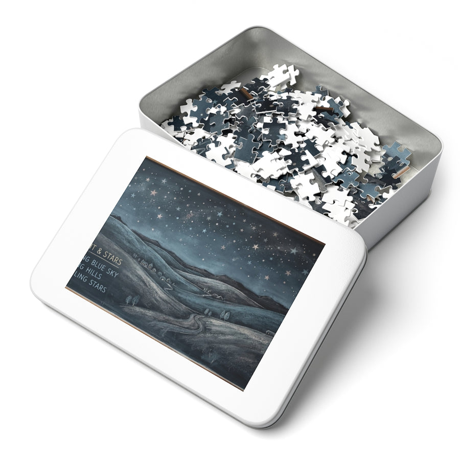 Jigsaw Puzzle with Tin - Twilight Hills Night (30, 110, 252, 500, 1000 & 2000 pcs)